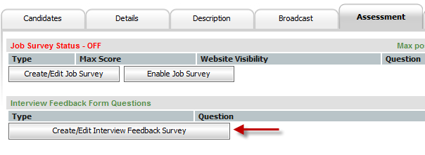 Interview Survey Feedback Interface